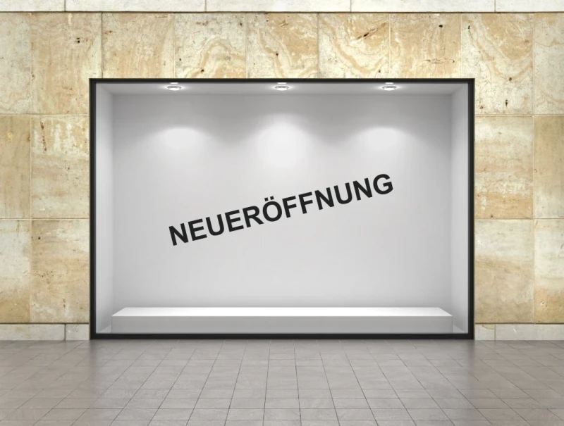 Neueröffnung Aufkleber Standard